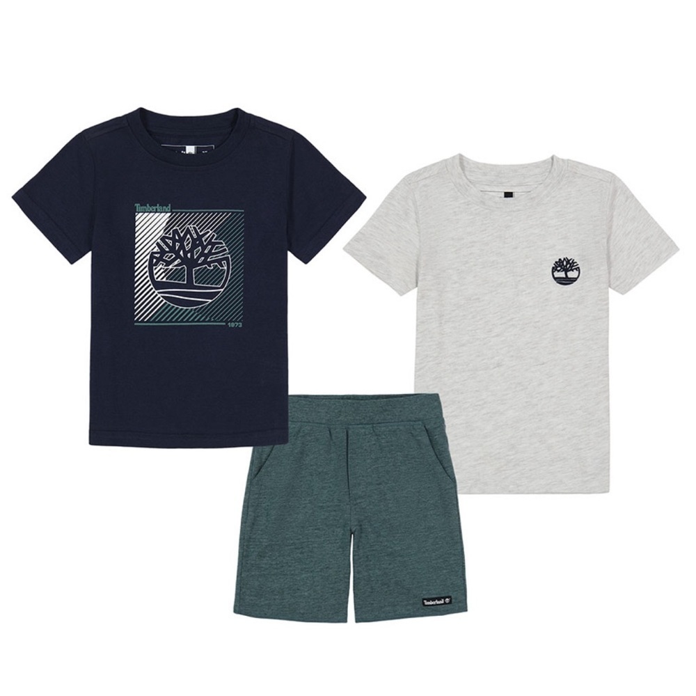 Timberland 3 Piece Shorts and T-Shirts Set